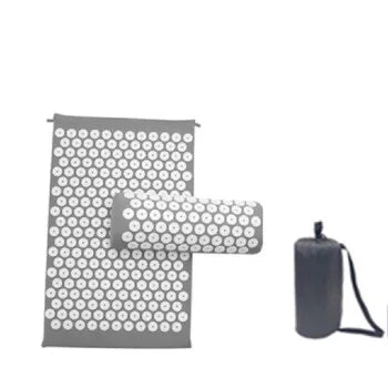 Acupressure Mat & Pillow Set with Bag – Massage Cushion for Back, Neck & Stress Relief | Yoga Mat for Pain, Tension & Relaxation
