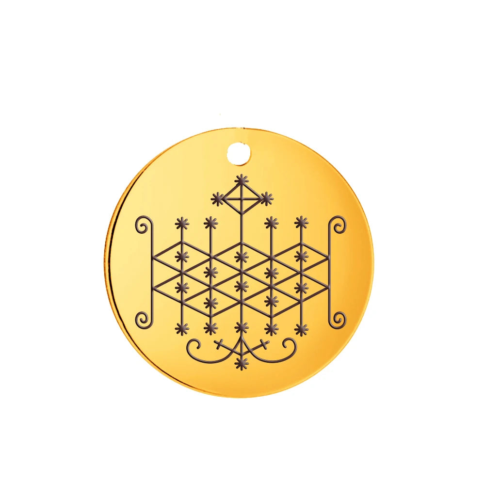 Voodoo Veve Pendant Collection | Stainless Steel Amulets of the Lwa for Protection, Love & Power