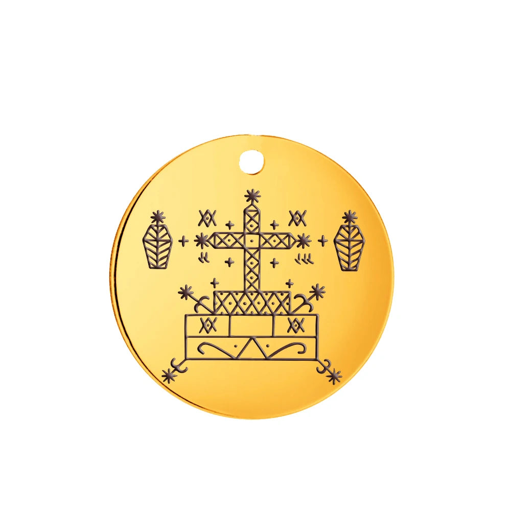 Voodoo Veve Pendant Collection | Stainless Steel Amulets of the Lwa for Protection, Love & Power