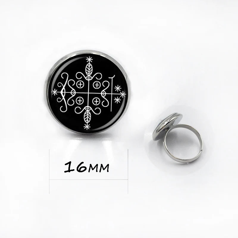 Papa Legba Veve Ritual Pendant | Spiritual Gateway Necklace for Protection & Wisdom