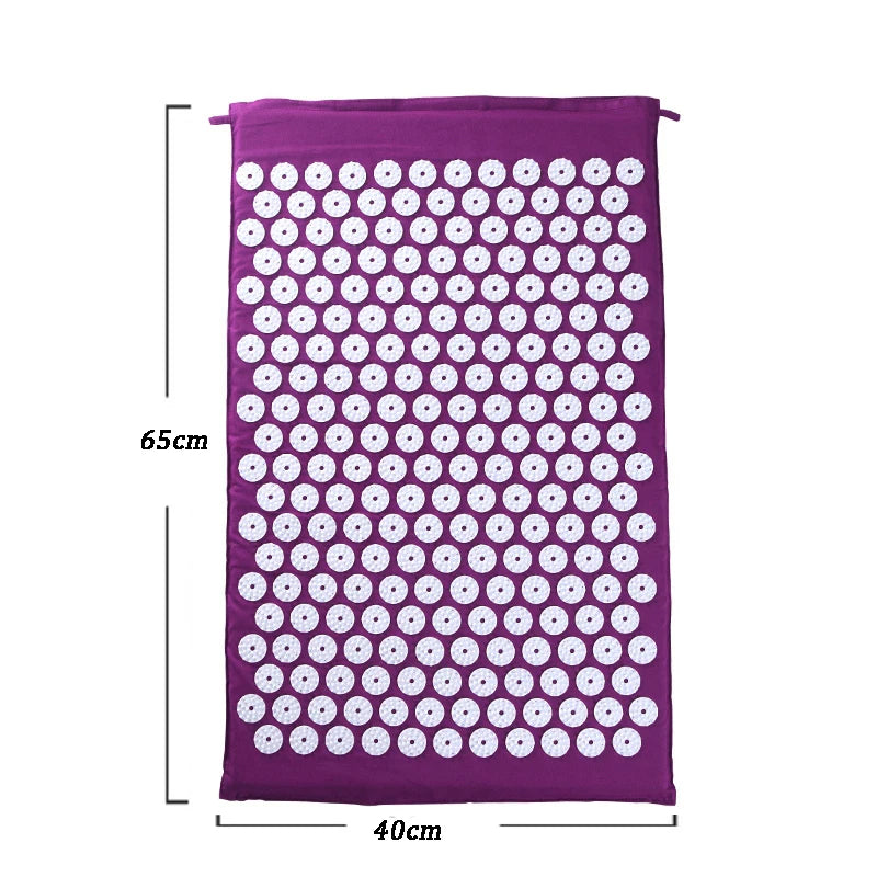 Acupressure Mat & Pillow Set with Bag – Massage Cushion for Back, Neck & Stress Relief | Yoga Mat for Pain, Tension & Relaxation