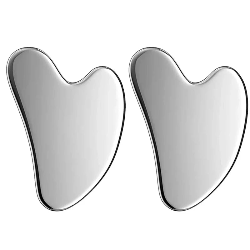 3PC Stainless Steel Gua Sha Scraper Set – Face & Body Massage Tool for Lymphatic Drainage, Skin Firming, and Relaxation