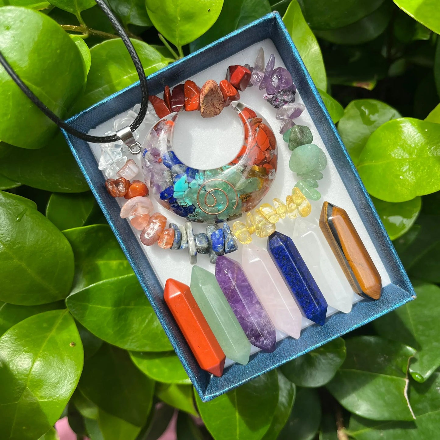 Chakra Harmony Crystal Set – 9-Piece Quartz Point Collection for Energy Alignment & Sacred Space Decor