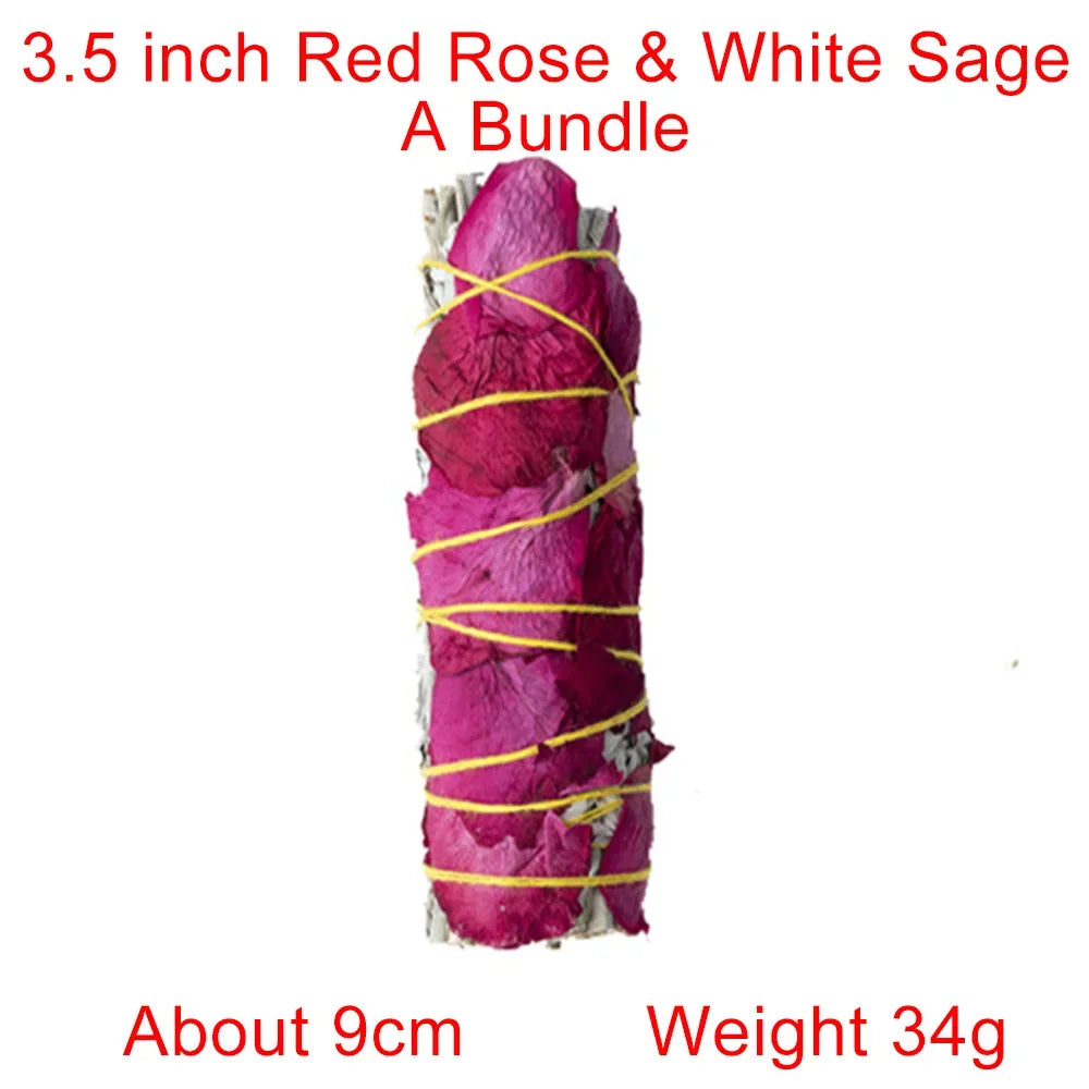 Sacred Smudge Wand & Ritual Candle Set – White Sage, Lavender, Blue Sage, Cedar, Deodar & Pine for Energy Cleansing & Blessing