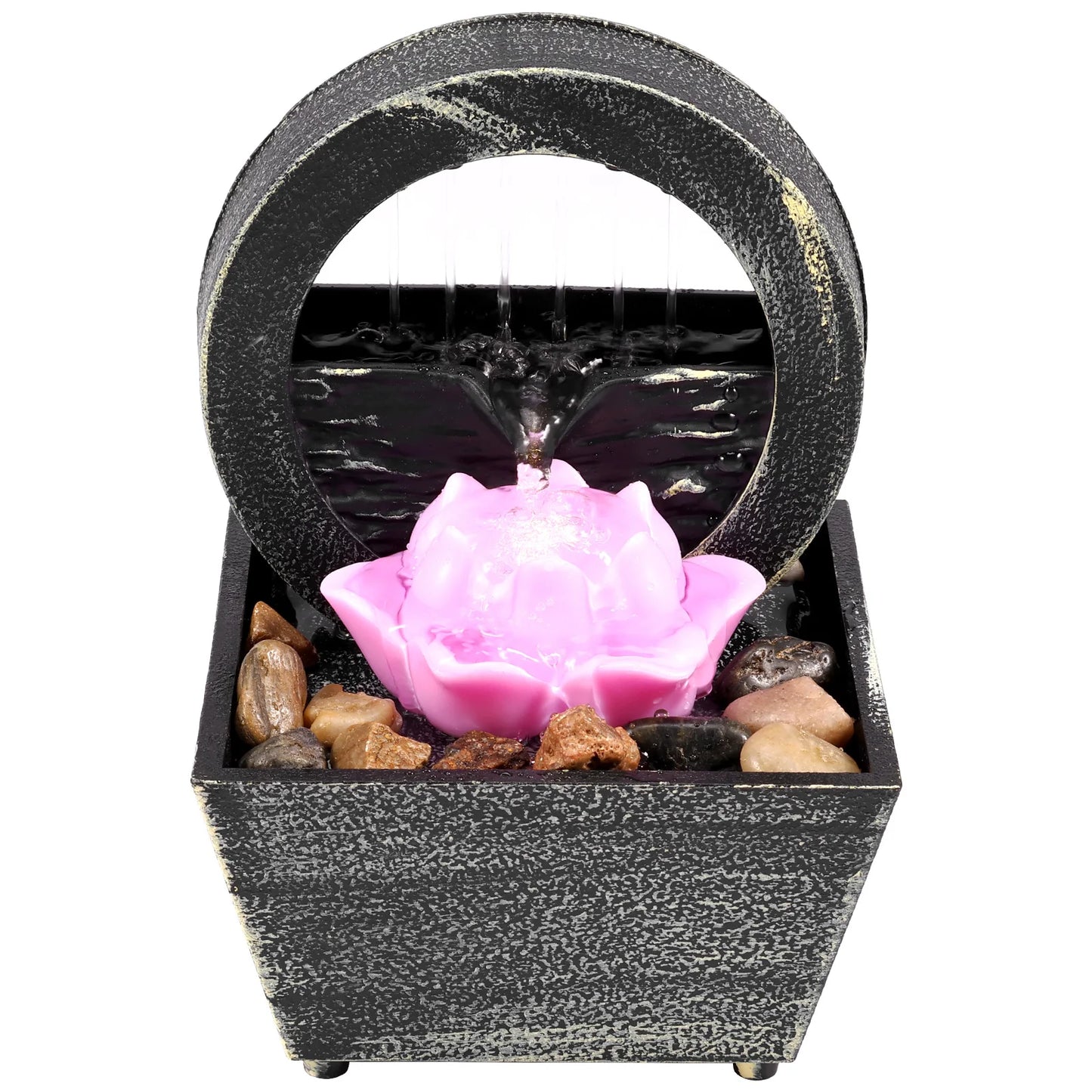 Whispers of Water - LED Zen Fountain for Sacred Spaces