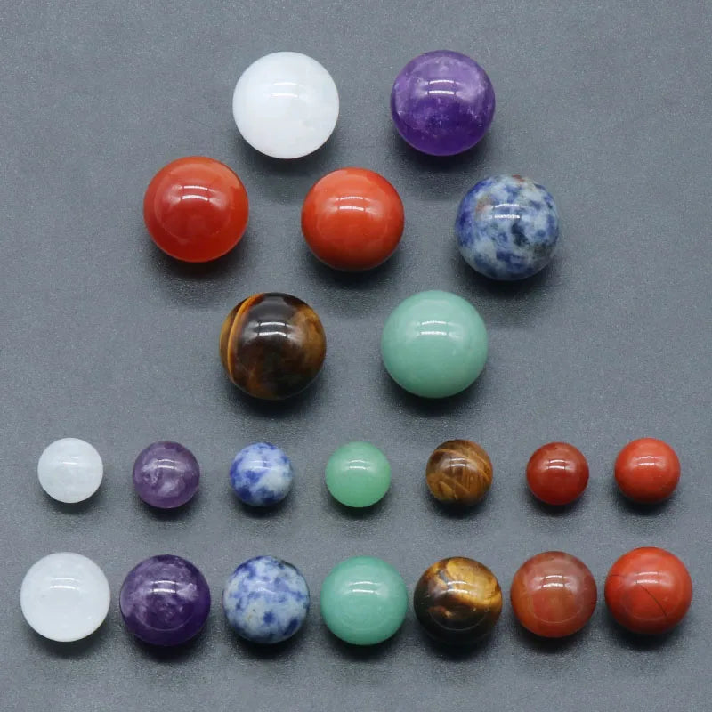 7 Chakra Crystal Healing Balls Set – Natural Gemstone Energy Spheres for Meditation, Yoga, Reiki, Home Décor & Gift Box
