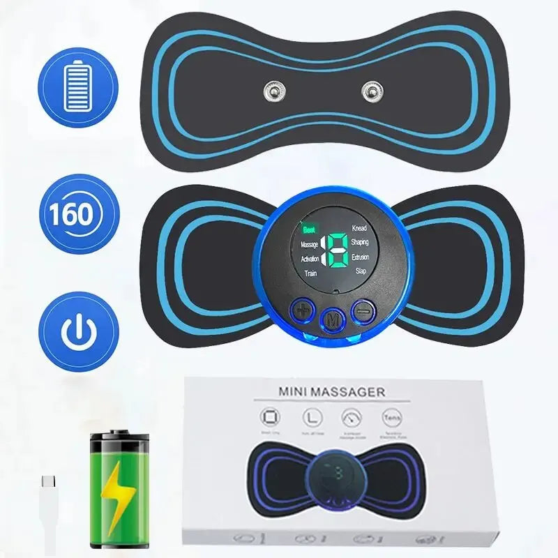 Mini Intelligent Neck & Shoulder Massager – Portable Wellness Patch with Adjustable Healing Modes