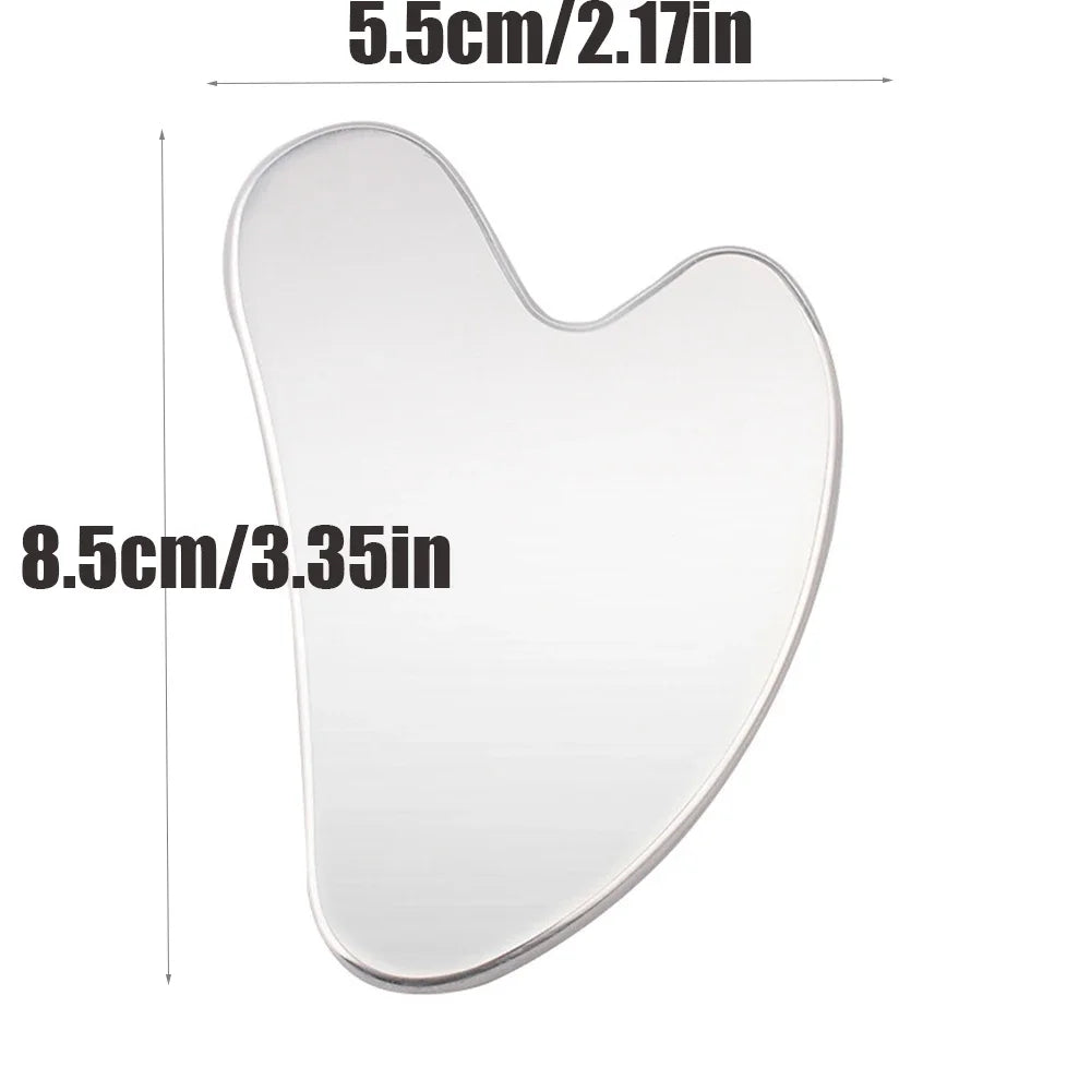 3PC Stainless Steel Gua Sha Scraper Set – Face & Body Massage Tool for Lymphatic Drainage, Skin Firming, and Relaxation