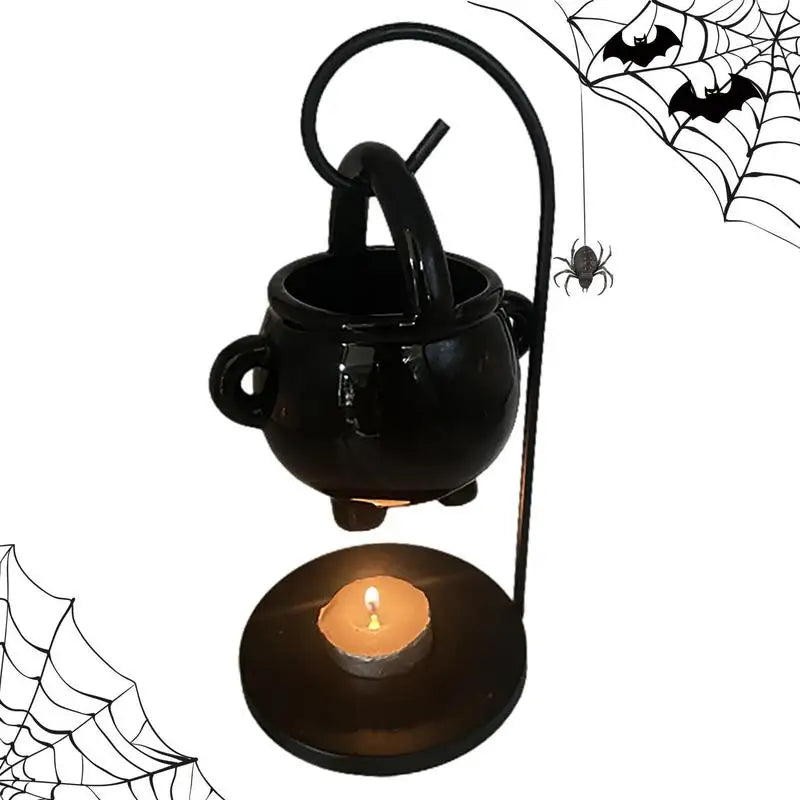 Hanging Cauldron Wax & Oil Burner – Ceramic Candle Holder for Aromatherapy, Incense, and Home Décor