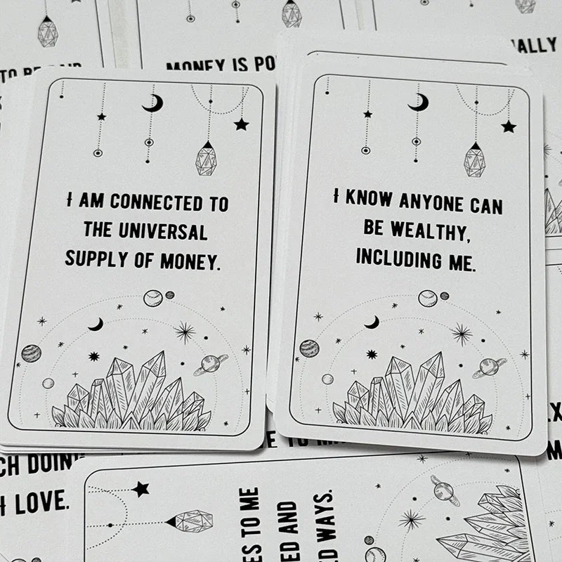 Financial Abundance Affirmation Cards – 54-Card Deck to Manifest Wealth, Success & Money Flow