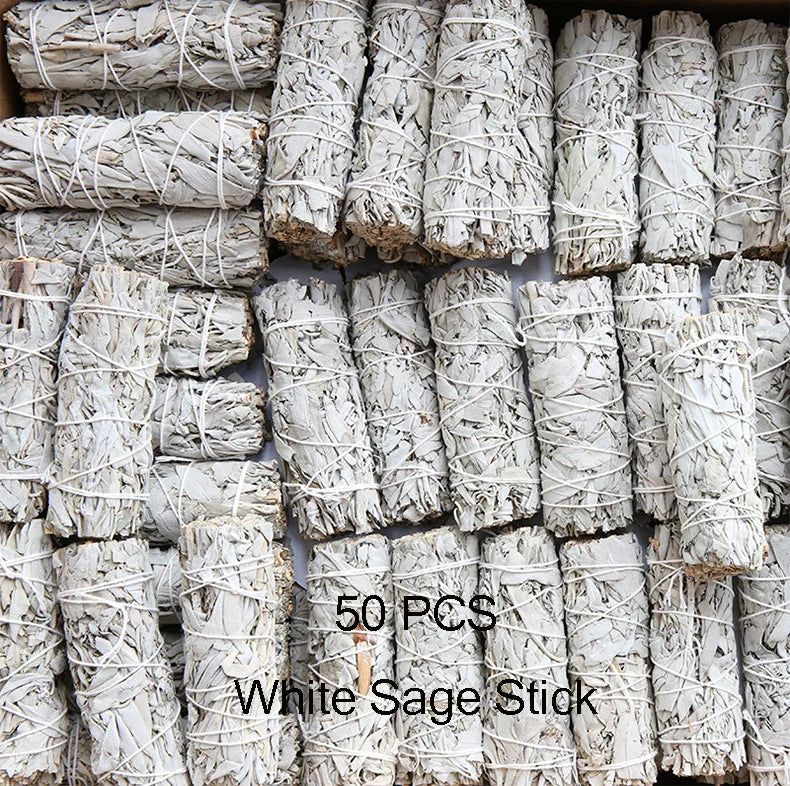 White Sage & Palo Santo Bundle – Sacred Smudging Set for Energy Clearing, Healing & Protection (1–50pcs