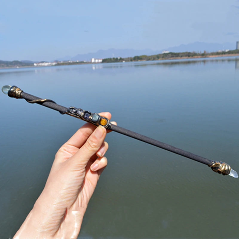 Handmade Crystal Wands – Natural Wood with Amethyst & Gemstones | Ritual, Altar, and Spell Tools