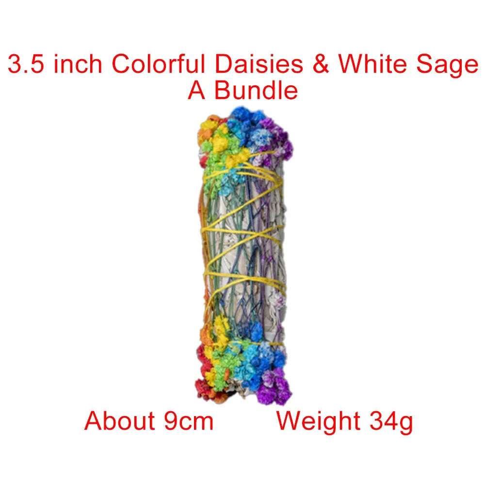 Sacred Smudge Wand & Ritual Candle Set – White Sage, Lavender, Blue Sage, Cedar, Deodar & Pine for Energy Cleansing & Blessing