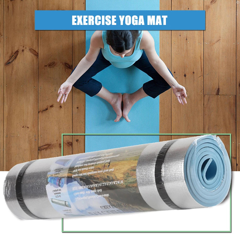 6mm EVA Thick Yoga Mat – Moisture-Proof, Non-Slip Fitness Mat for Yoga, Gym, Camping & Outdoor Workouts (180x50cm)