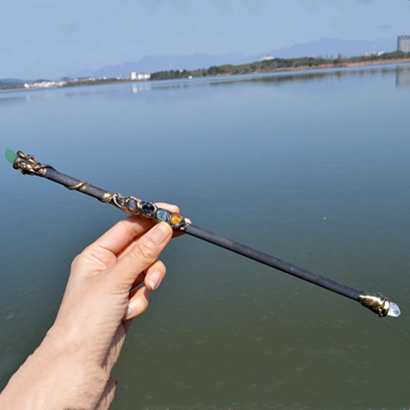 Handmade Crystal Wands – Natural Wood with Amethyst & Gemstones | Ritual, Altar, and Spell Tools