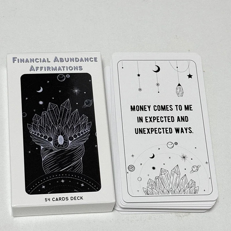 Financial Abundance Affirmation Cards – 54-Card Deck to Manifest Wealth, Success & Money Flow