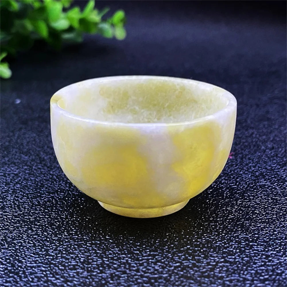 Sunlit Jade Bowls – Handcrafted Crystal Tableware for Spiritual & Reiki Rituals