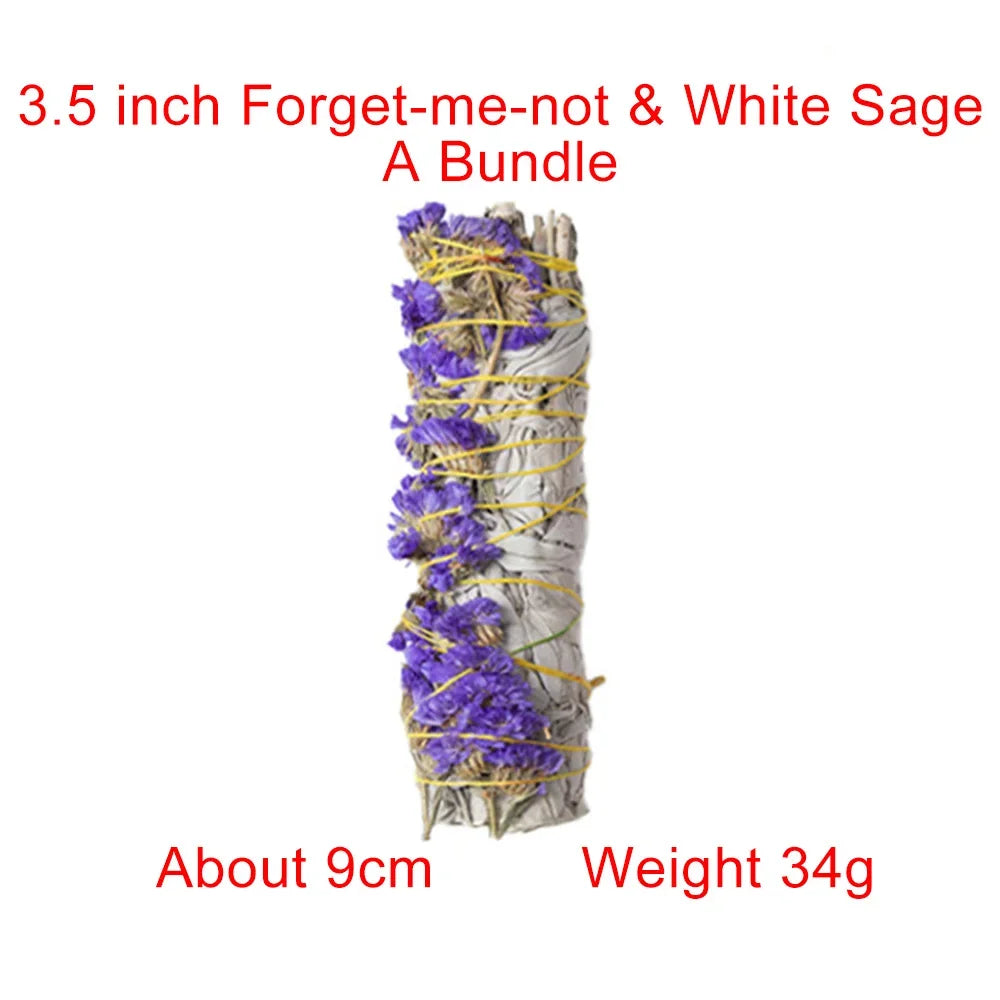 Sacred Smudge Wand & Ritual Candle Set – White Sage, Lavender, Blue Sage, Cedar, Deodar & Pine for Energy Cleansing & Blessing