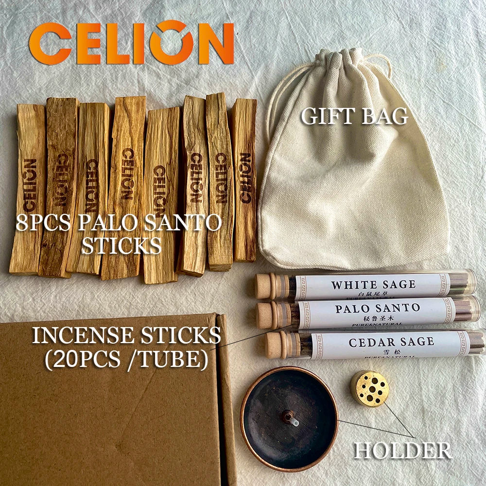 Palo Santo Smudging Set – Sacred Wood & Holder for Meditation, Cleansing, Yoga & Spiritual Healing