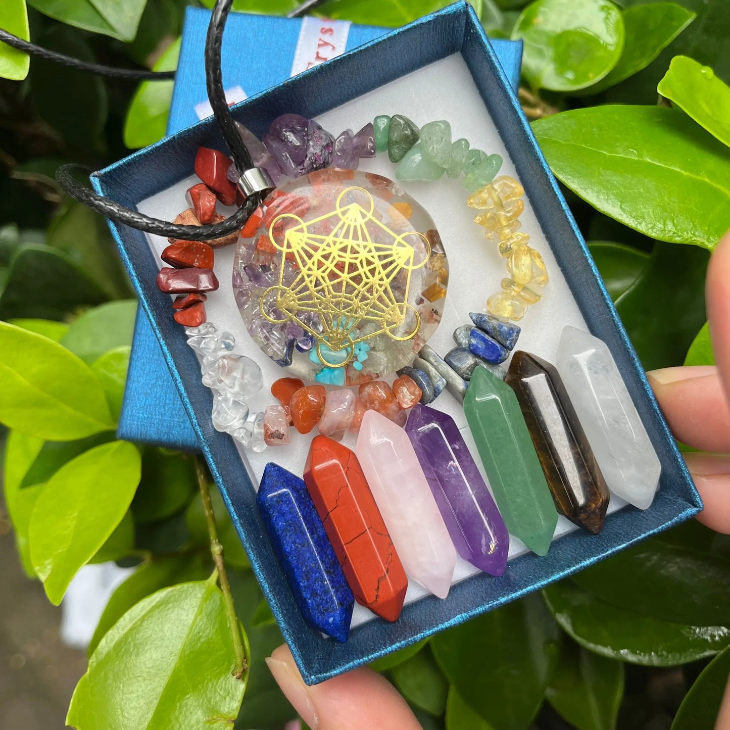 Chakra Harmony Crystal Set – 9-Piece Quartz Point Collection for Energy Alignment & Sacred Space Decor