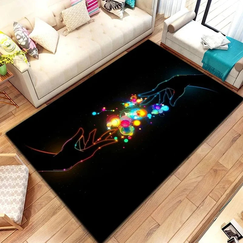 Awakened Energy Portal Rug – 7 Chakra Mandala Tapestry for Sacred Living Spaces