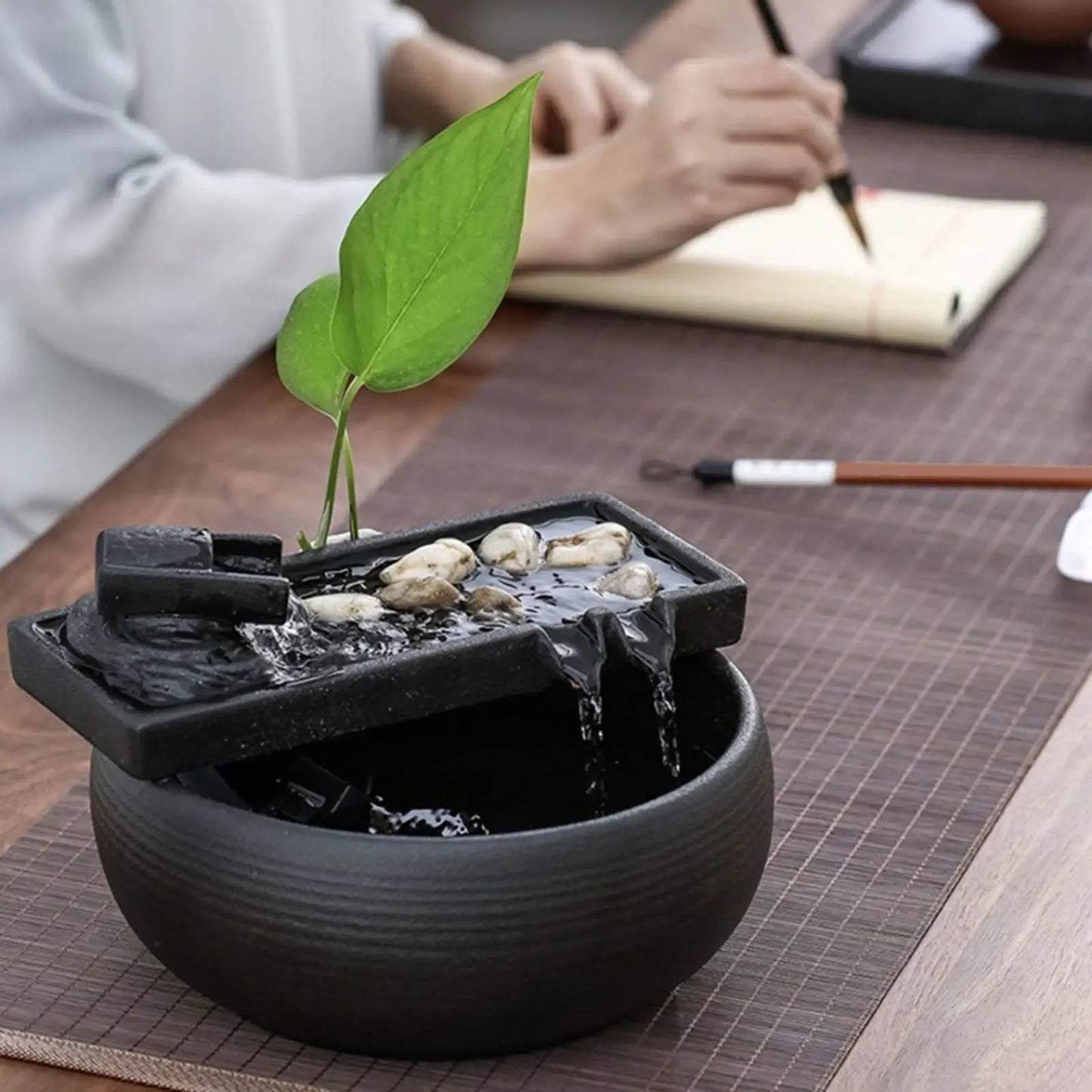 Tranquility Bowl – Minimalist Water Fountain for Zen Desks & Sacred Spaces
