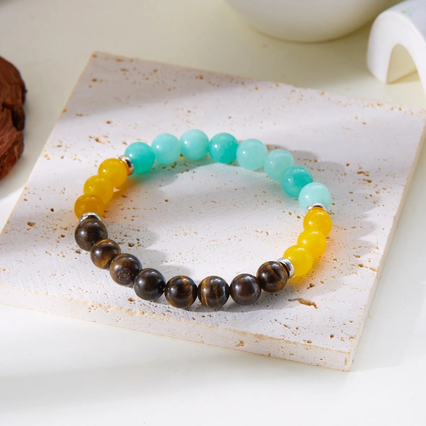 Sacred Intention Stone Bracelets – 7 Chakra Energy Alignment & Blessing Bands for Love, Protection, Luck & More