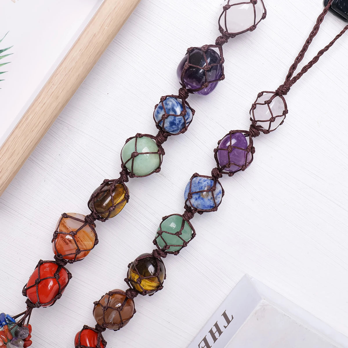 Align on the Go: Chakra Crystal Car PendantDrive with intention. Travel with energetic protection.