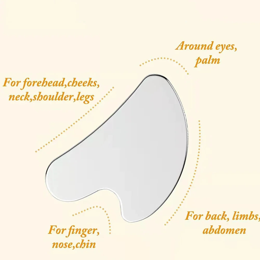 3PC Stainless Steel Gua Sha Scraper Set – Face & Body Massage Tool for Lymphatic Drainage, Skin Firming, and Relaxation