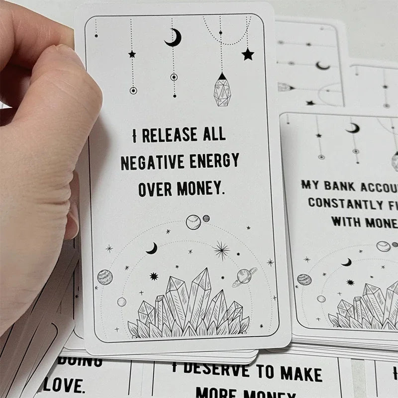 Financial Abundance Affirmation Cards – 54-Card Deck to Manifest Wealth, Success & Money Flow