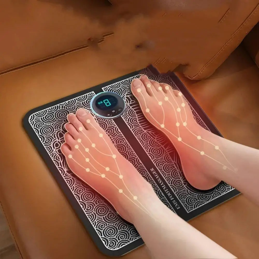 Rechargeable EMS Foot Massager Pad – Acupressure Mat for Pain Relief, Muscle Relaxation & Circulation Boost