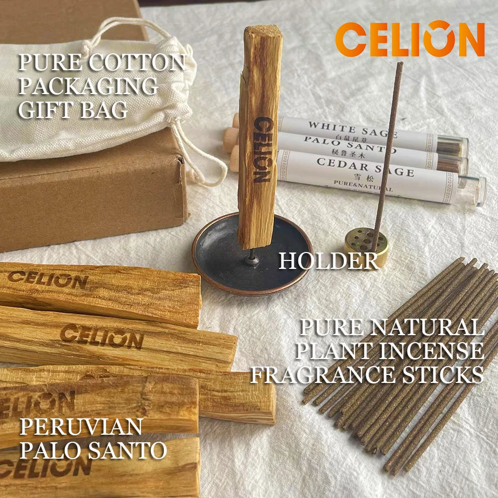 Palo Santo Smudging Set – Sacred Wood & Holder for Meditation, Cleansing, Yoga & Spiritual Healing
