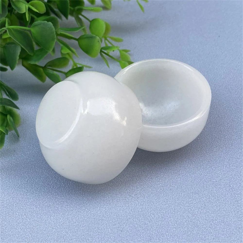 Sunlit Jade Bowls – Handcrafted Crystal Tableware for Spiritual & Reiki Rituals
