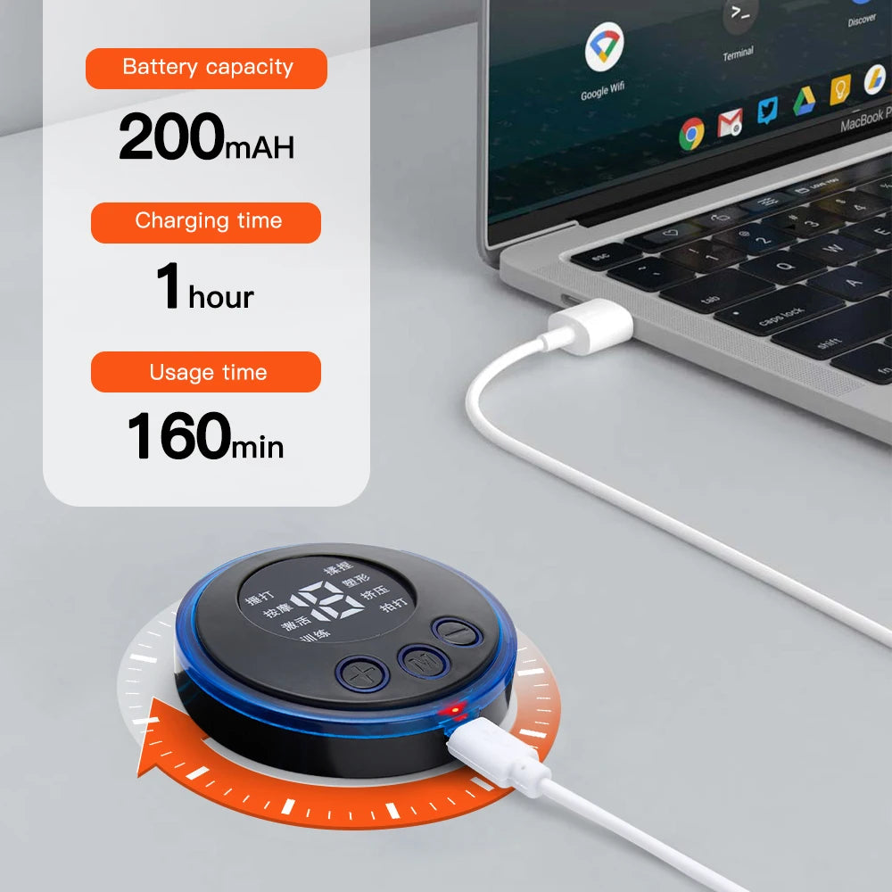 AuraFlex EMS Mini Massager – Wireless Smart Pulse Patch with LCD Display for Neck, Shoulders, Spine & Energy Flow