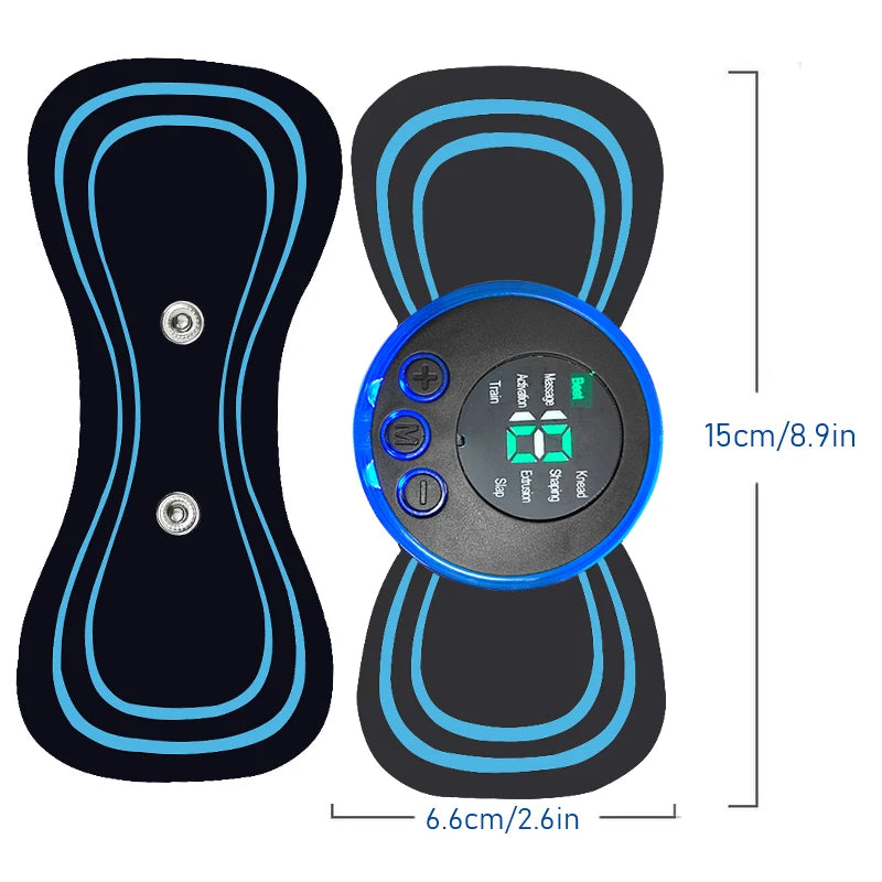 ZenEase EMS Neck & Body Massager – 8 Modes Wireless Pain Relief Pad with Remote Control for Deep Muscle & Energy Release