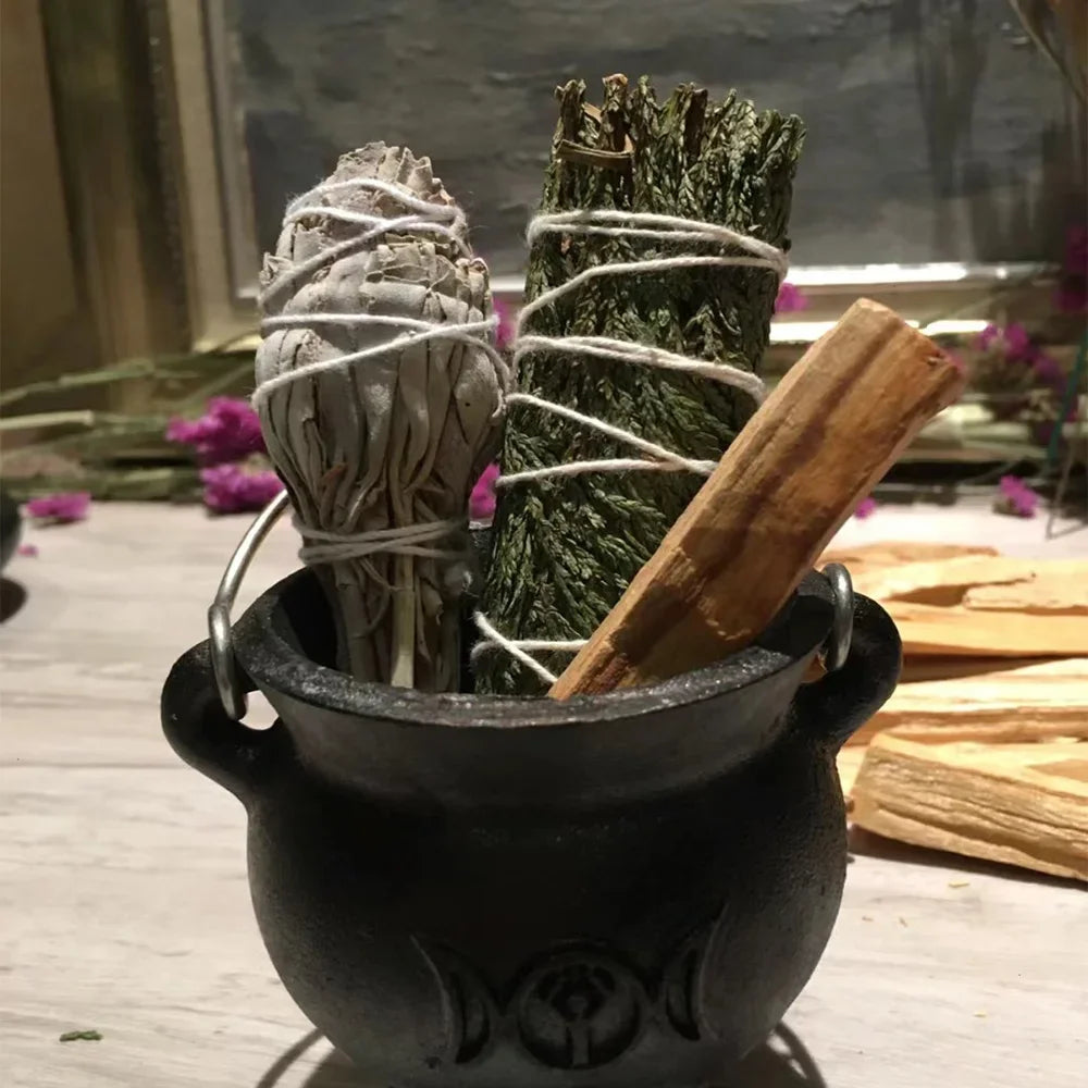 Sacred Smudge Wand & Ritual Candle Set – White Sage, Lavender, Blue Sage, Cedar, Deodar & Pine for Energy Cleansing & Blessing