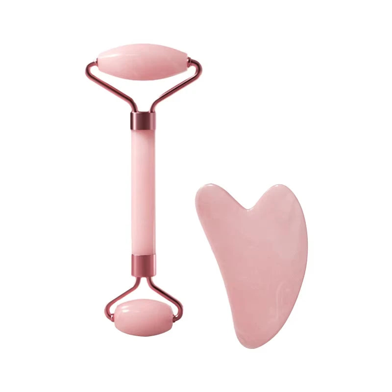 Resin Facial Roller & Gua Sha Set – Face, Neck & Eye Massager | Beauty Skincare Tool for Muscle Relaxation & Lymphatic Drainage