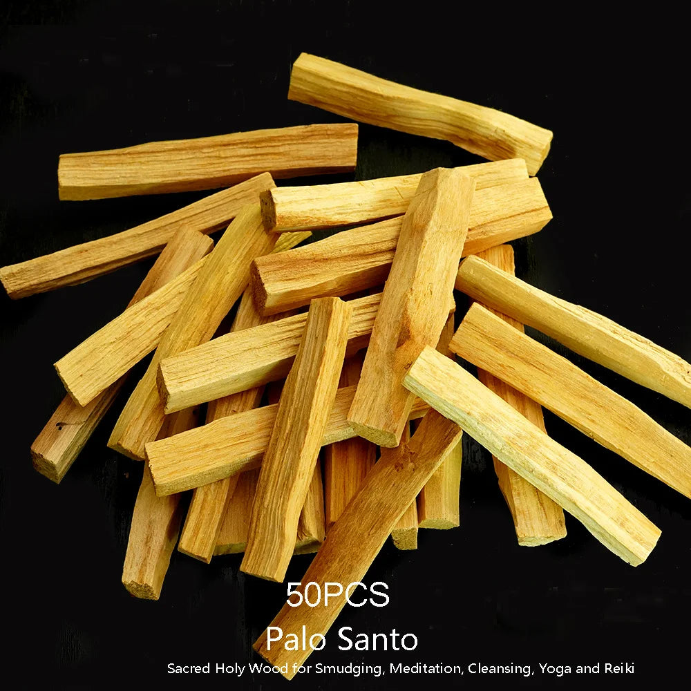 White Sage & Palo Santo Bundle – Sacred Smudging Set for Energy Clearing, Healing & Protection (1–50pcs