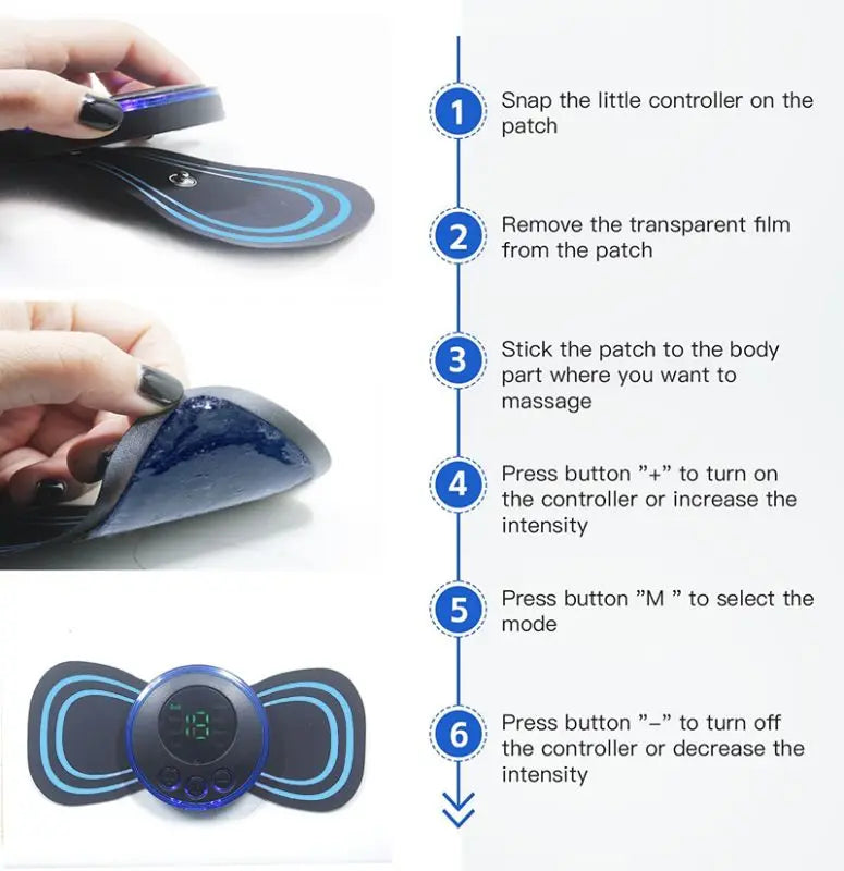 Mini Intelligent Neck & Shoulder Massager – Portable Wellness Patch with Adjustable Healing Modes