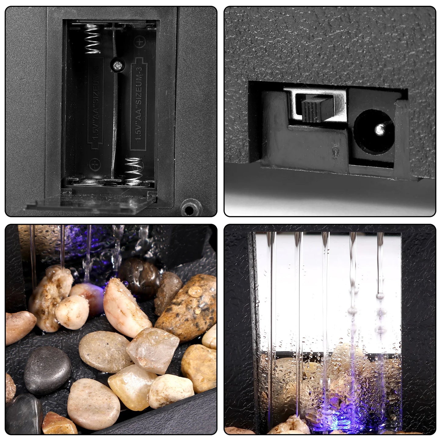 Whispers of Water - LED Zen Fountain for Sacred Spaces