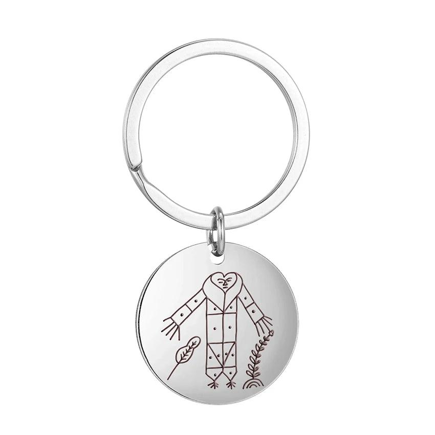 Mystic Voodoo Veve Keychain – Symbols of the Divine Loa