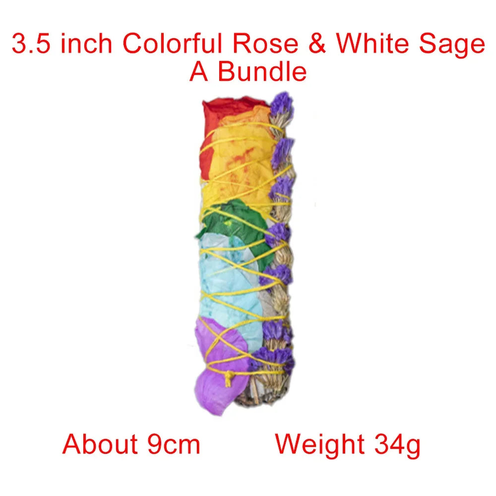 Sacred Smudge Wand & Ritual Candle Set – White Sage, Lavender, Blue Sage, Cedar, Deodar & Pine for Energy Cleansing & Blessing