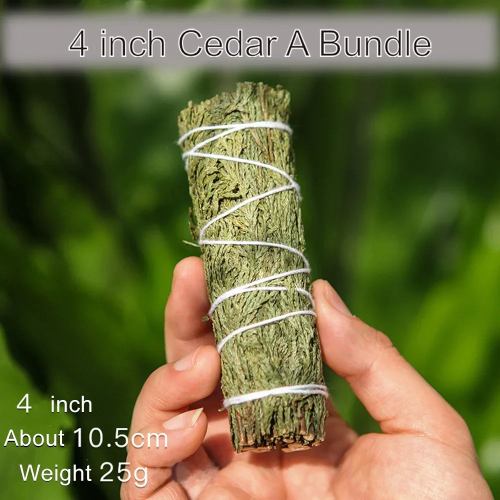 Sacred Smudge Wand & Ritual Candle Set – White Sage, Lavender, Blue Sage, Cedar, Deodar & Pine for Energy Cleansing & Blessing