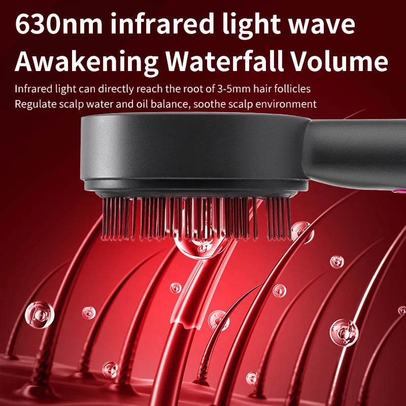 Electric Scalp Massager Comb with Infrared Light – Hair Growth & Oil Applicator Tool for Hair Loss & Scalp Care