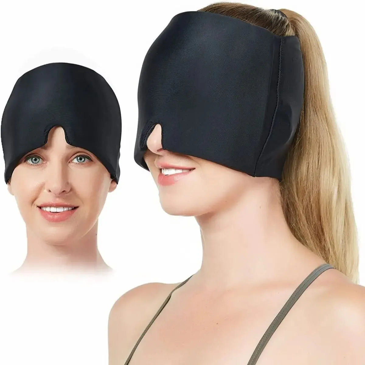 TheraChill Head & Eye Gel Wrap Cold Compress Cap for Migraines, Sleep & Energetic Reset