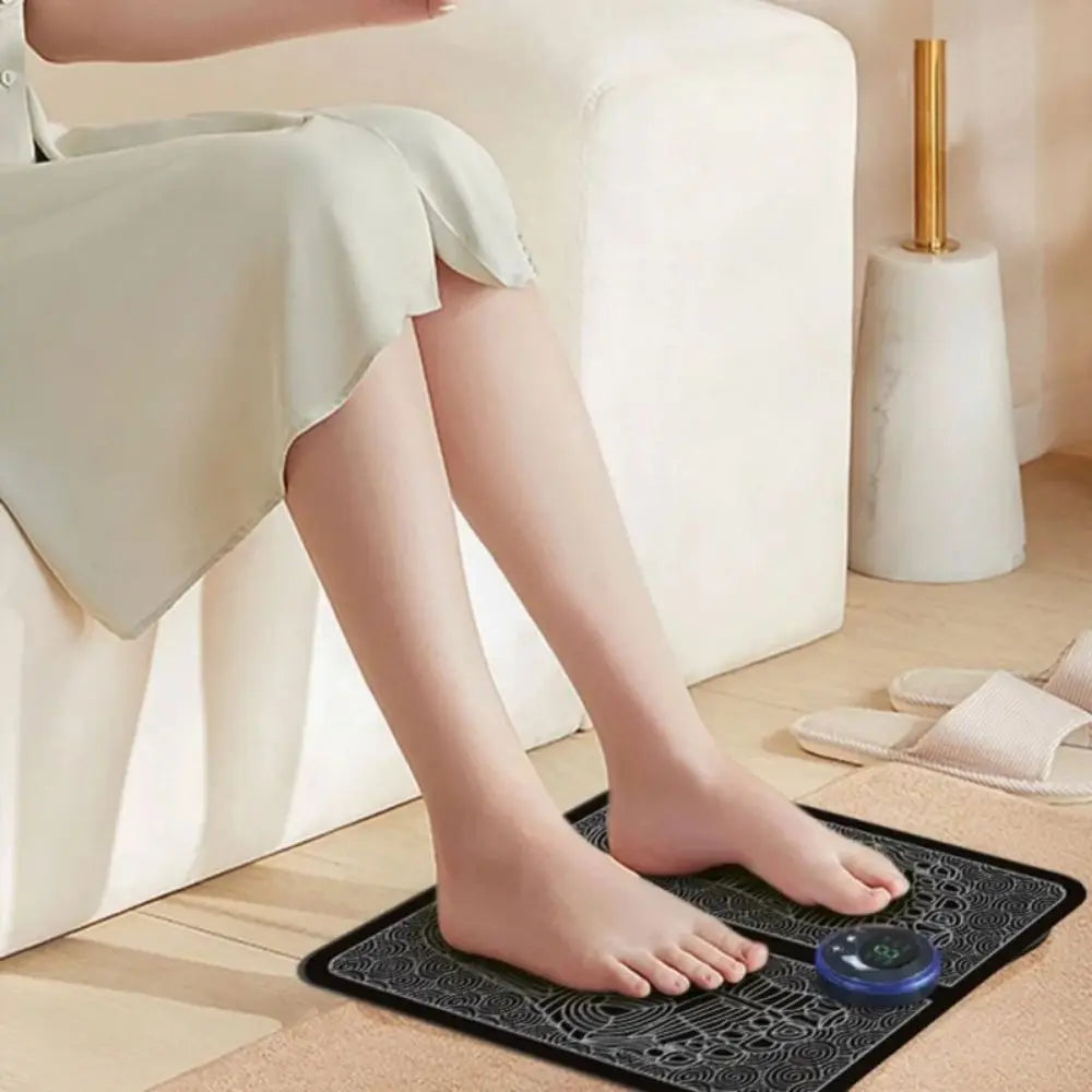 Rechargeable EMS Foot Massager Pad – Acupressure Mat for Pain Relief, Muscle Relaxation & Circulation Boost