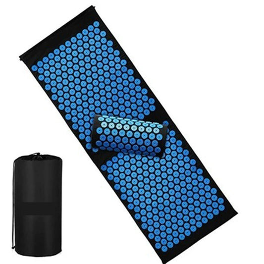 Acupressure Mat & Pillow Set with Bag – Massage Cushion for Back, Neck & Stress Relief | Yoga Mat for Pain, Tension & Relaxation
