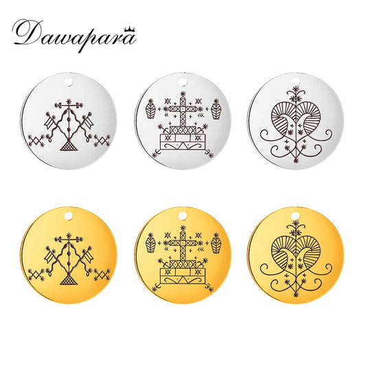 Voodoo Veve Pendant Collection | Stainless Steel Amulets of the Lwa for Protection, Love & Power