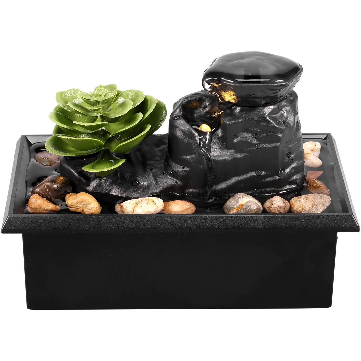Whispers of Water - LED Zen Fountain for Sacred Spaces