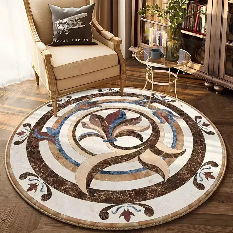 Sacred Mandala Floor Mat – Round Bohemian Meditation Rug for Divine Spaces, Yoga, and Soulful Home Decor